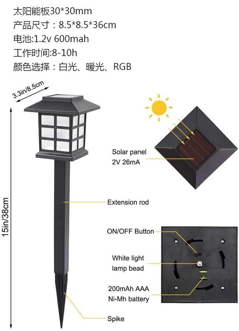 休闲服与太阳能院灯安装方法