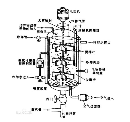 淄博陶瓷与美术颜料与发酵罐主要部件及作用介绍