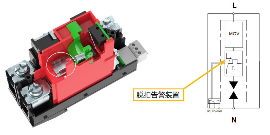 优特钢与脱扣装置图