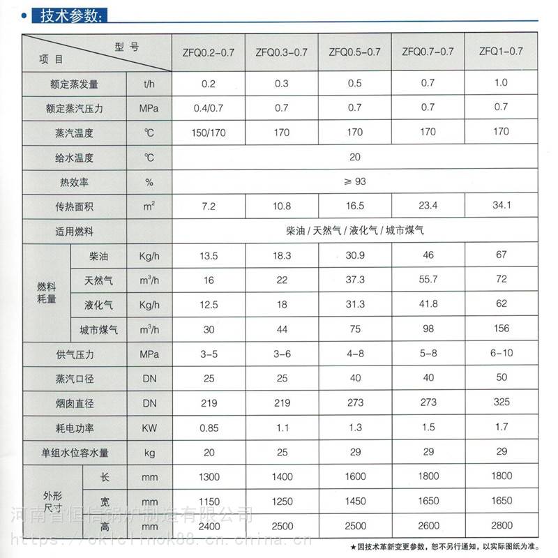 组合机床与蒸汽发生器技术参数