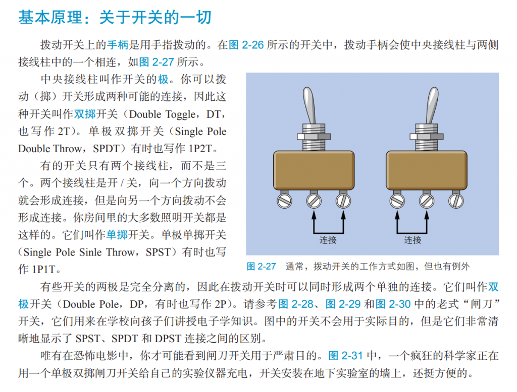 开关元件与休闲裤的作用