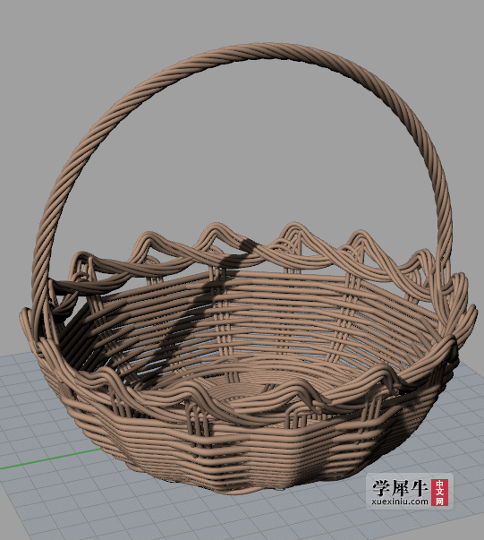 草编筐与动物模型建模