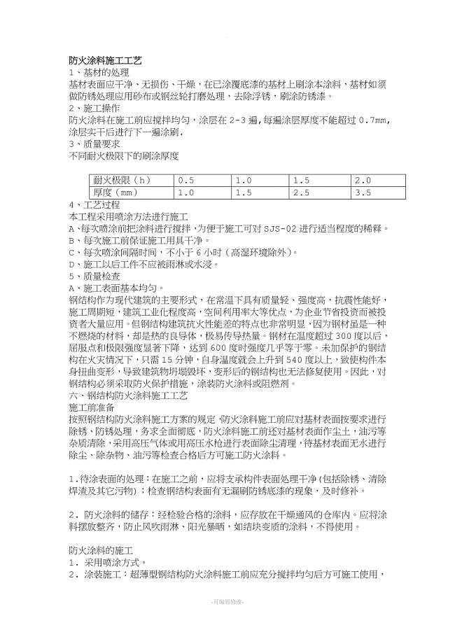 防火涂料与砧板工艺