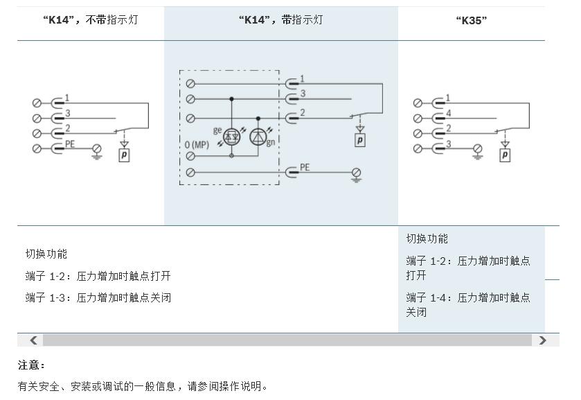 抗菌素类与压力开关和模块接线图解