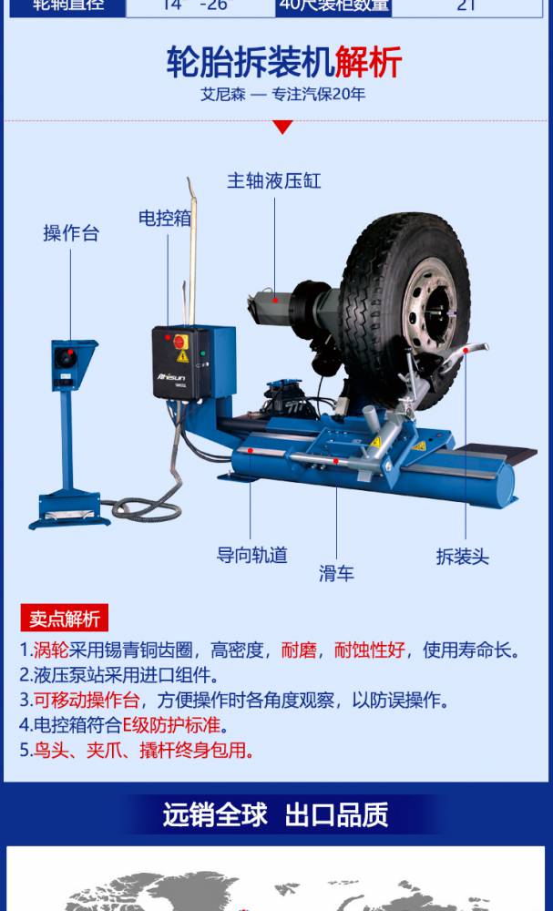 车架与轮胎拆装机的工作原理?