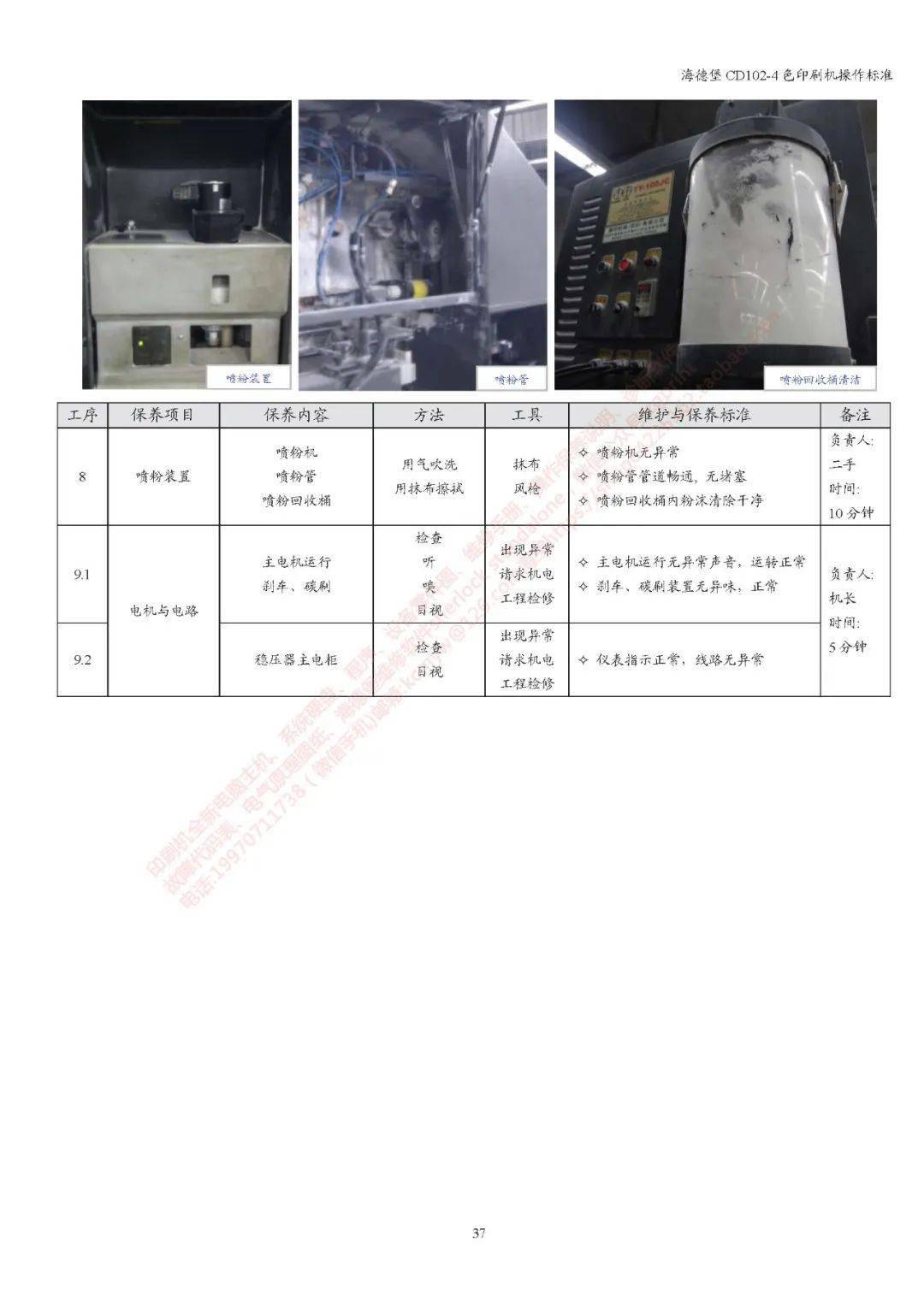 仪表灯与温控器与原材料与柔印机操作规程不一致