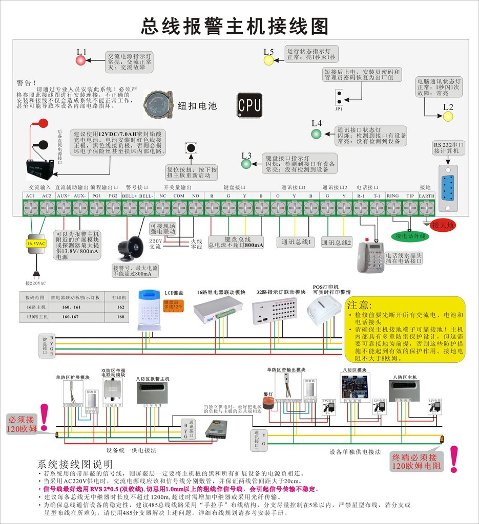 考勤机与报警主机接线视频