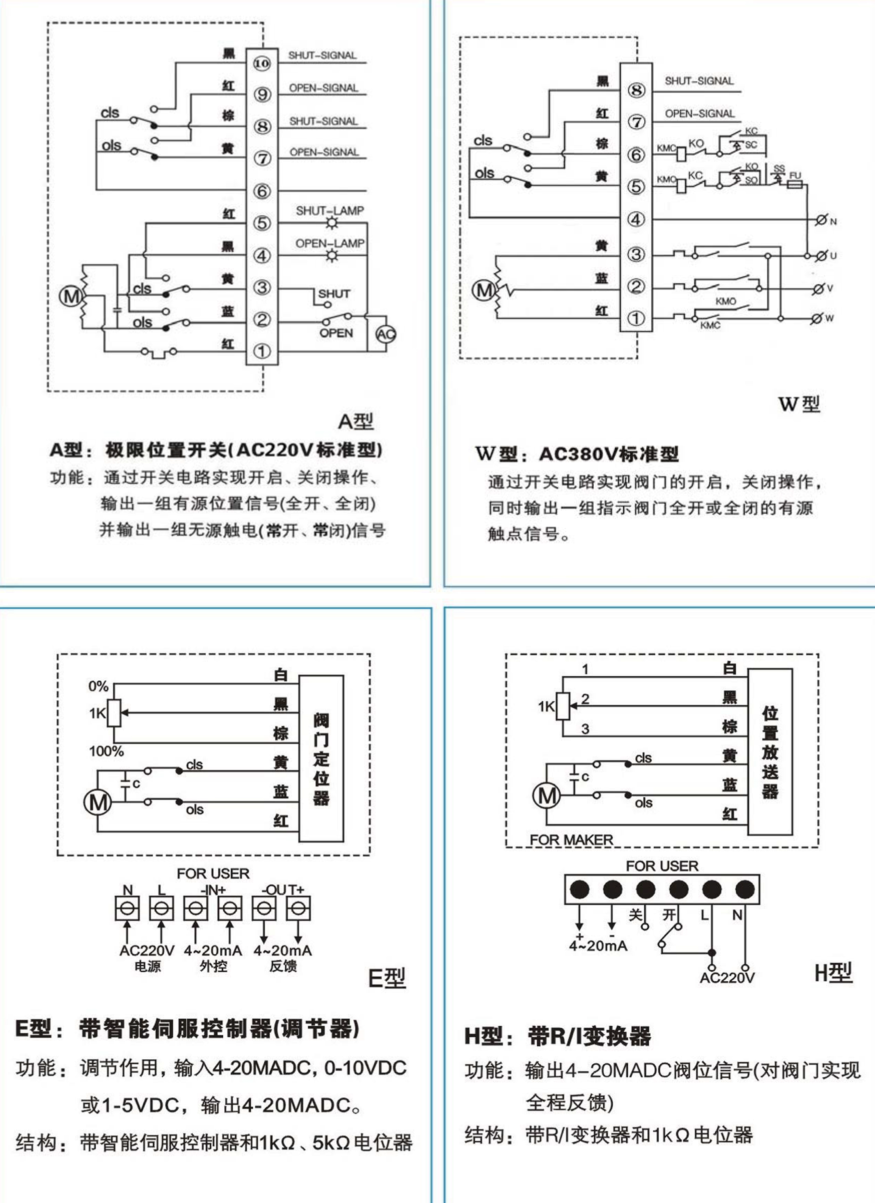 化纤机械与水阀执行器怎么接线