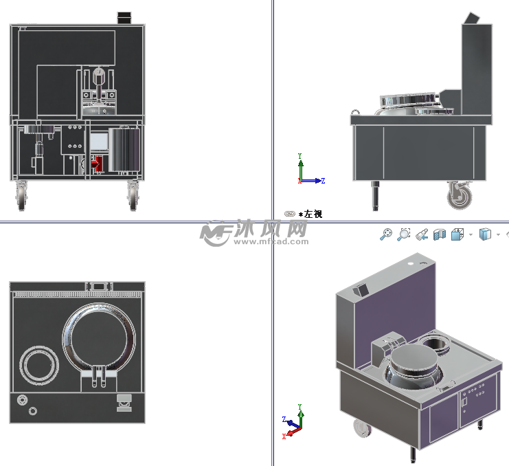 灶头与提花机原理图3d演示