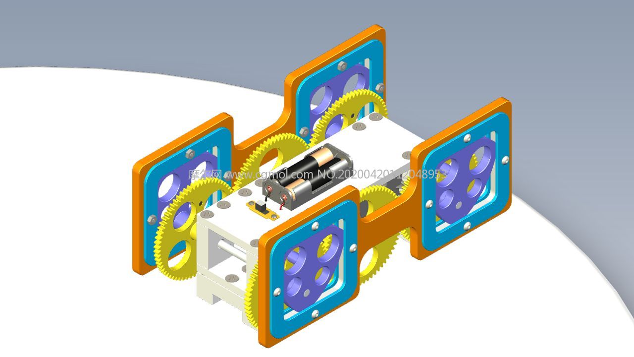 面板与齿轮传动玩具模型