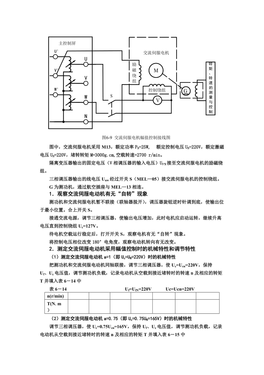 交直流伺服电动机与实验复合机