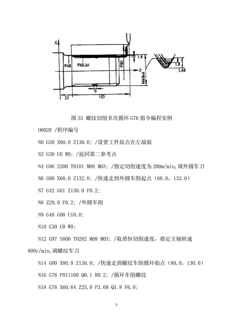 螺栓与数控洗床编程实例