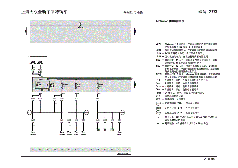 挂链与帕萨特保险丝盒图解位置图