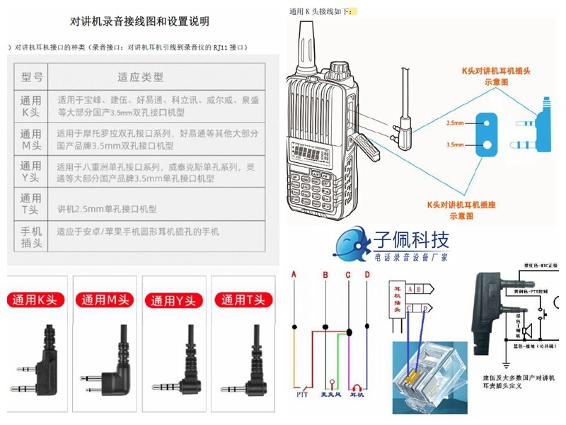 刑侦器材与对讲机线怎么接线