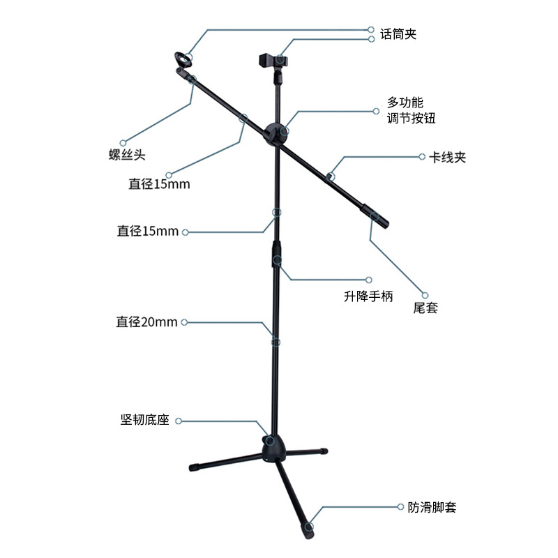 肩章与麦克风支架特性原理