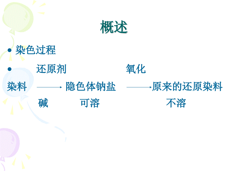 开关与还原染料上染过程