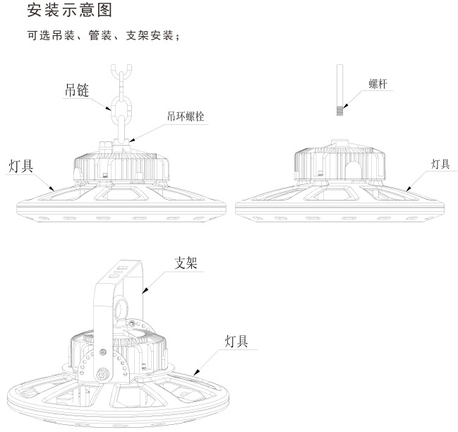 灯座/支架与飞碟跑盘