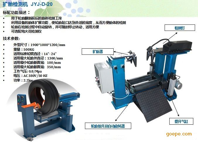 计量标准器具与轮胎拆装机的组成