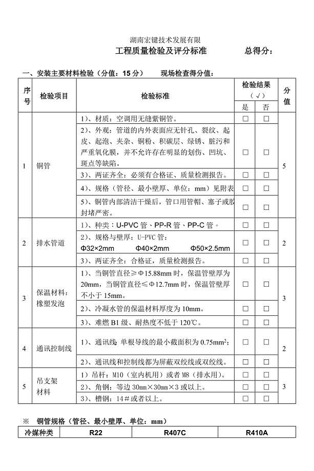 家用中央空调与电子材料检验标准