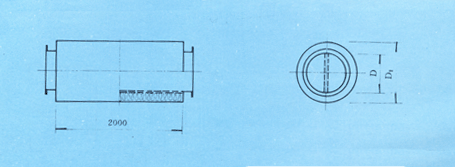 消声器与法兰和钢管连接大样图
