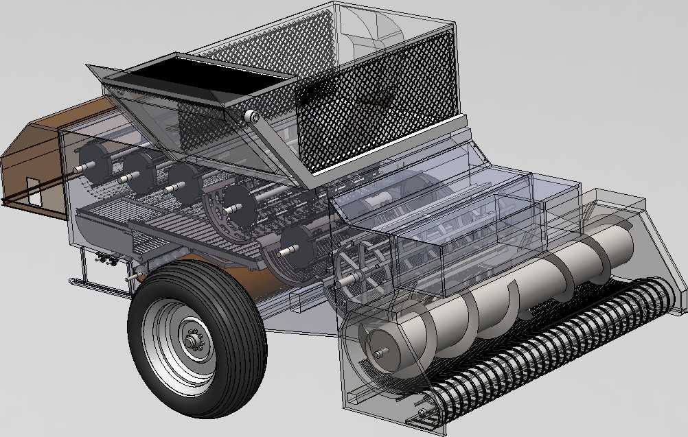 农业机械与电池3d模型