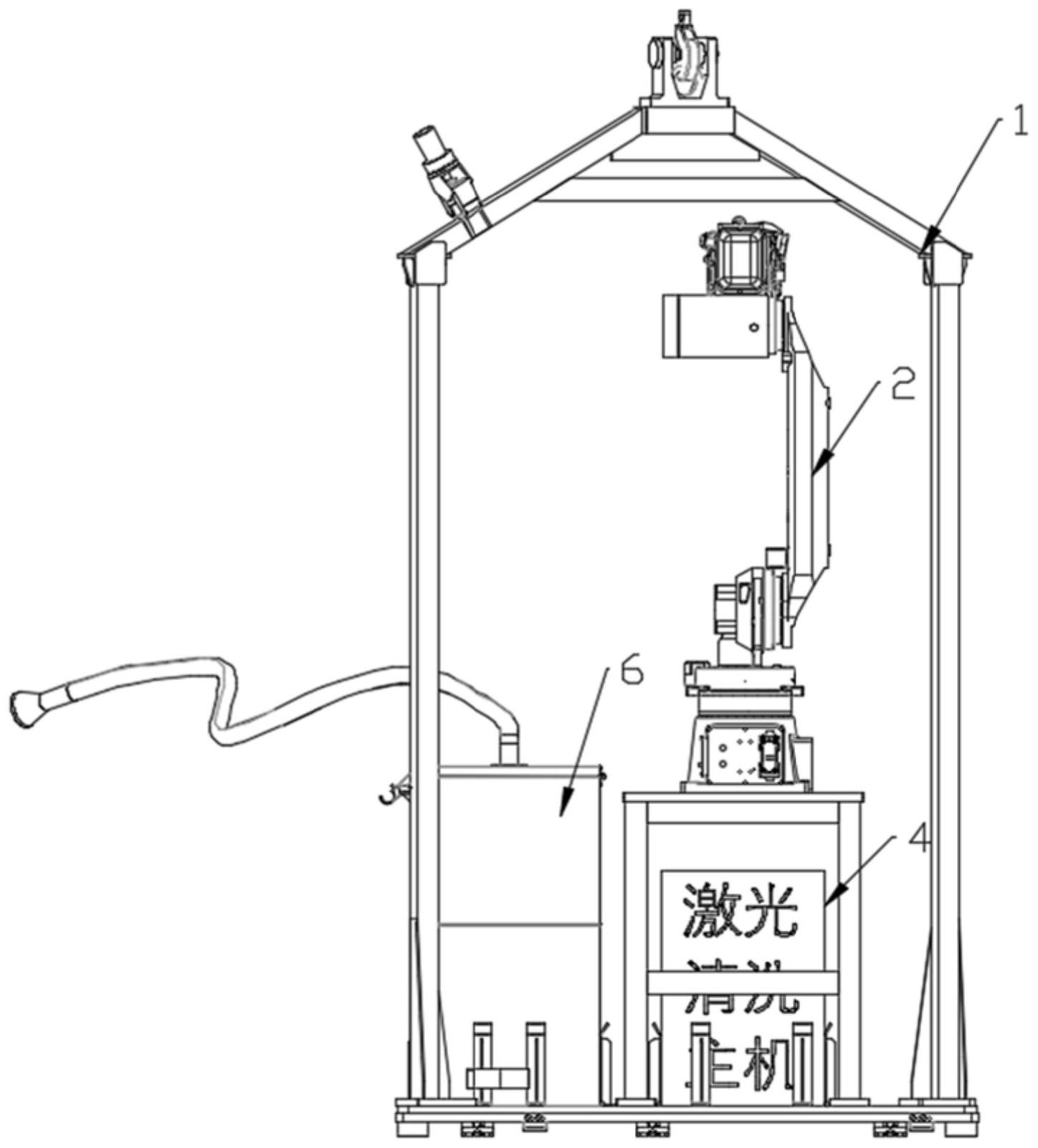 激光设备与污泥料仓结构