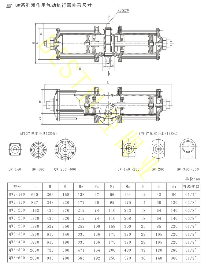 气动执行器与门型补偿器