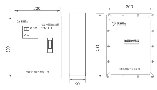 防雷器与控制箱面板布置图