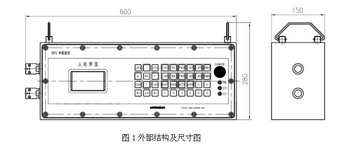 鼠标与控制箱面板布置图