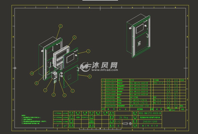 背带裤与控制箱面板布置图