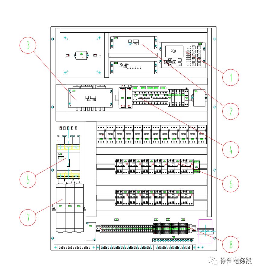 开关电源与控制箱面板布置图