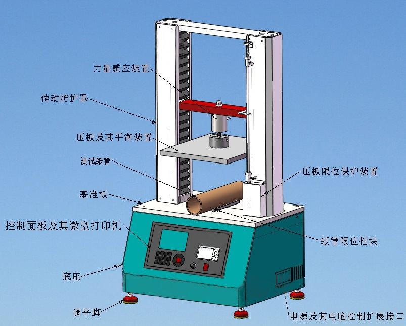 竹与压力试验机的作用