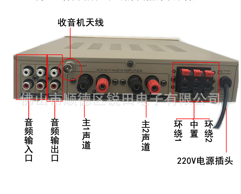 外壳与卡拉ok机怎么连接功放