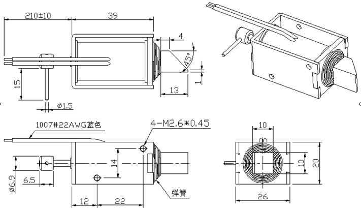 记录显示仪器与门禁电磁铁