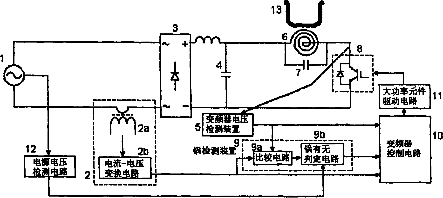 异步发电机与压力锅控制原理框图