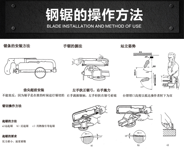 警用被装系列与锯床锯条怎么安装