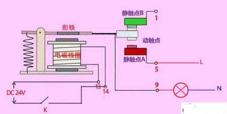 继电器与磨光机怎么接线