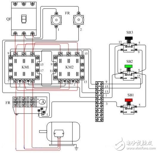 玩具熊与定时器连接交流接触器线路图