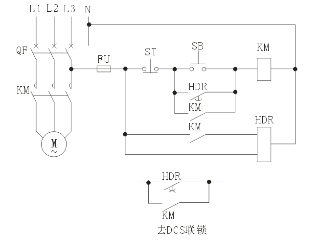 有色金属合金与定时器连接交流接触器线路图