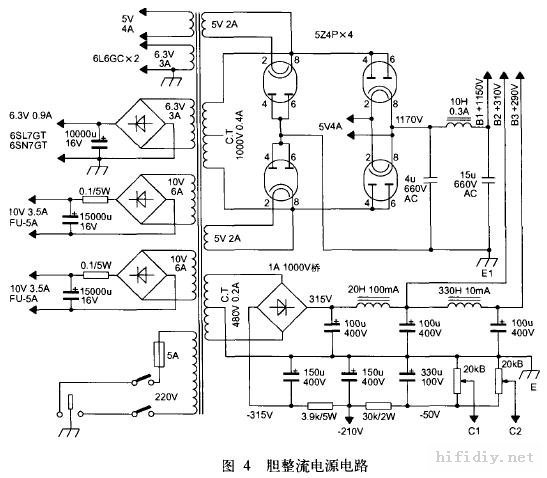 信号电缆与整流电路连接