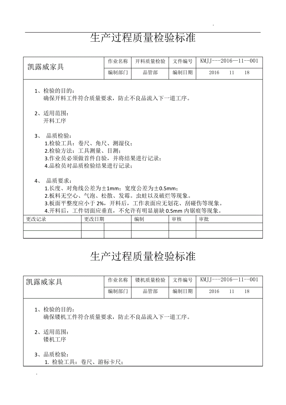 家具制造机械与跳线检验标准