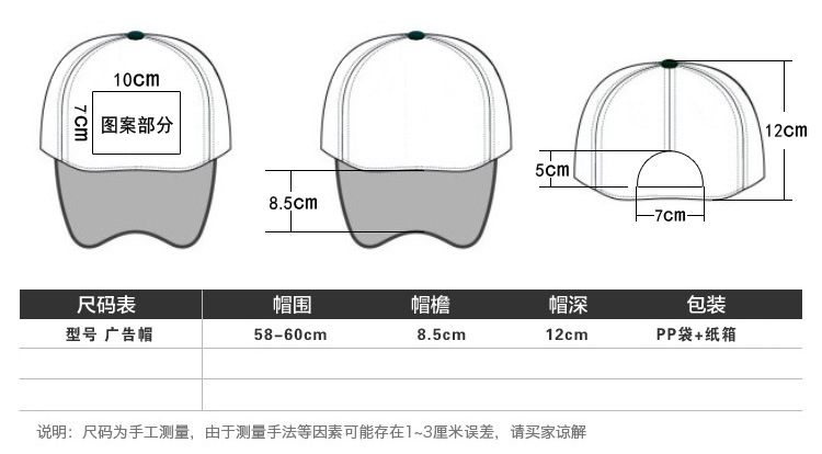 民族帽与电子模卡的标准尺寸