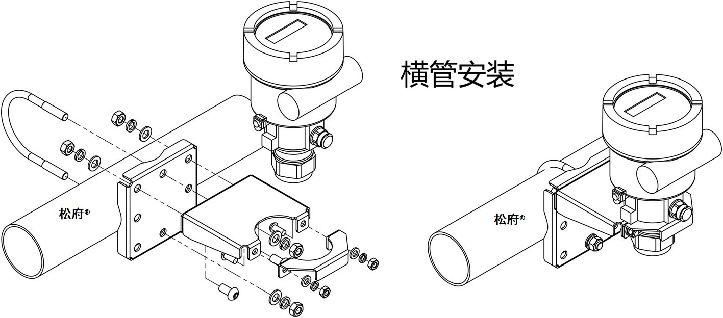 变送器与电灯支架怎样装