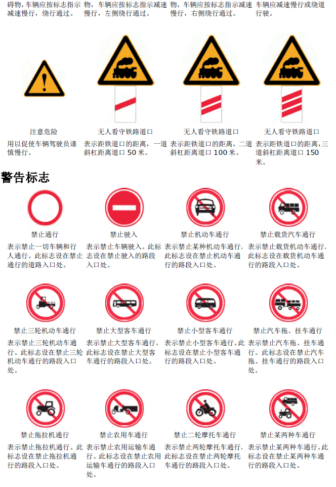 减震器与安全交通标志牌