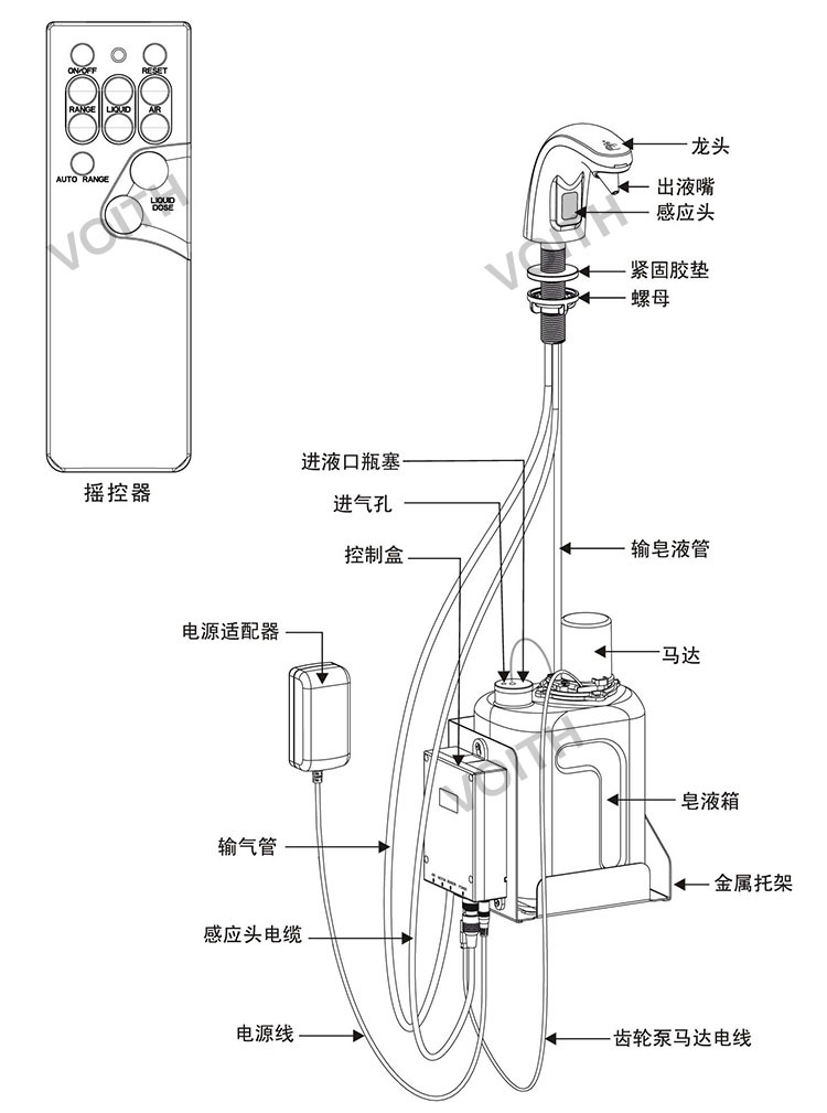 给皂液机与隔离卡怎么接线