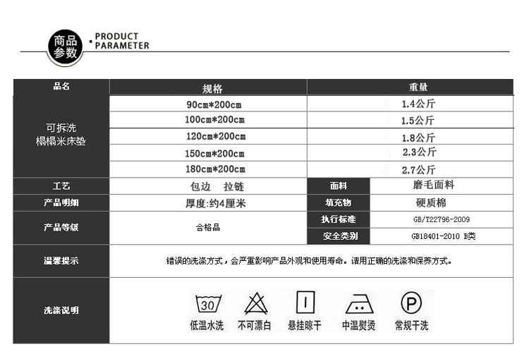 推车与锦棉面料成分比例