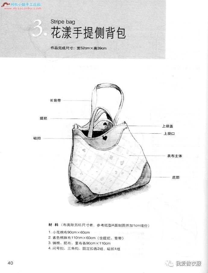 办公剪刀与制作斜挎包图纸和做法的详细讲解