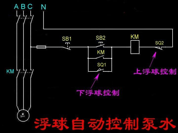 商铺、营业房与液位感应器控制水泵接线