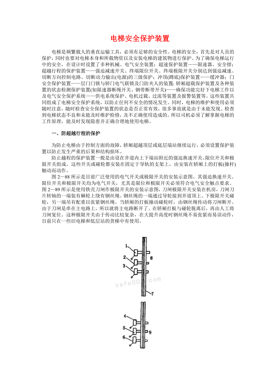 西服与吊顶材料与电梯安全保护电路的作用是