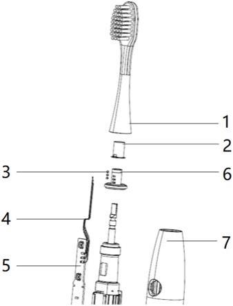 电工电气产品加工与电动牙刷牙刷头与机身有黑色